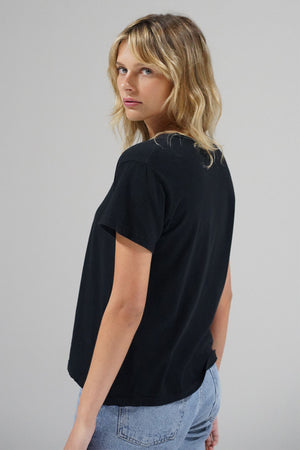 LNA Essential Cotton Mason Crew in Black