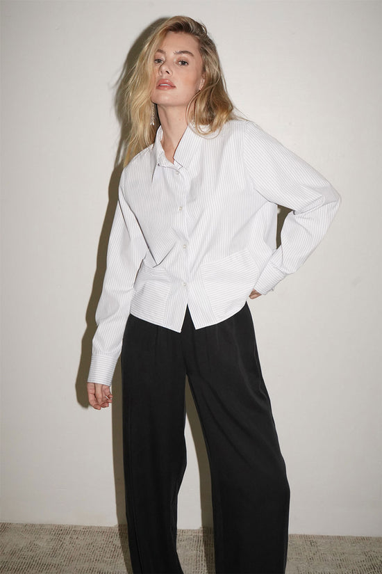 LNA Rai Button Up in White and Black