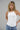 LNA Ribbed Skinny Racer Tank in White