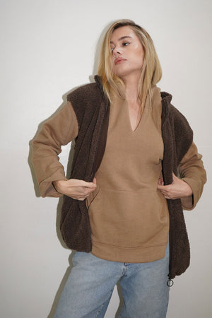 LNA Sherpa-vest in bruin