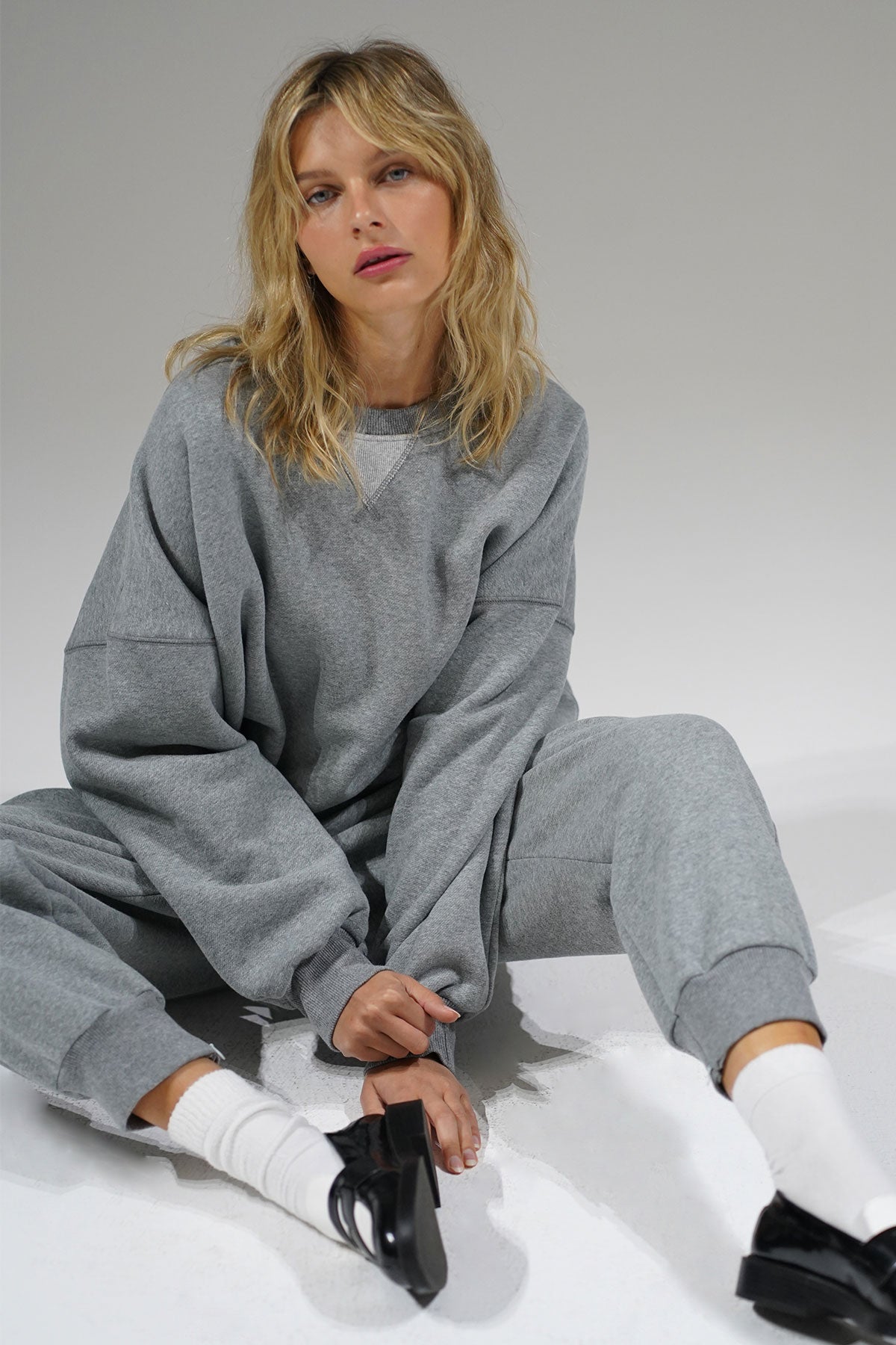 LNA Vintage Gym Sweatshirt in Heather Grey