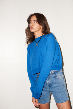 LNA 90s Sweatshirt in Blue Lemonade