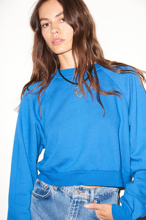 LNA 90s Sweatshirt in Blue Lemonade