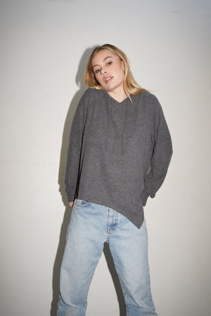 LNA Brushed Nev Hoodie in Pirate Black