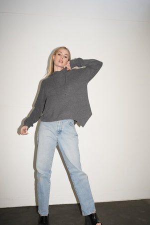 LNA Brushed Nev Hoodie in Pirate Black