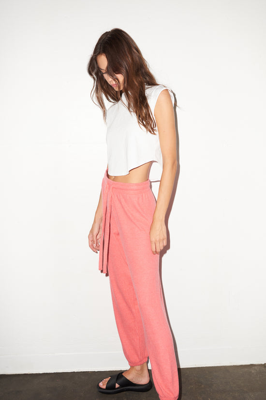 LNA Brushed Jogger Pant in Watermelon