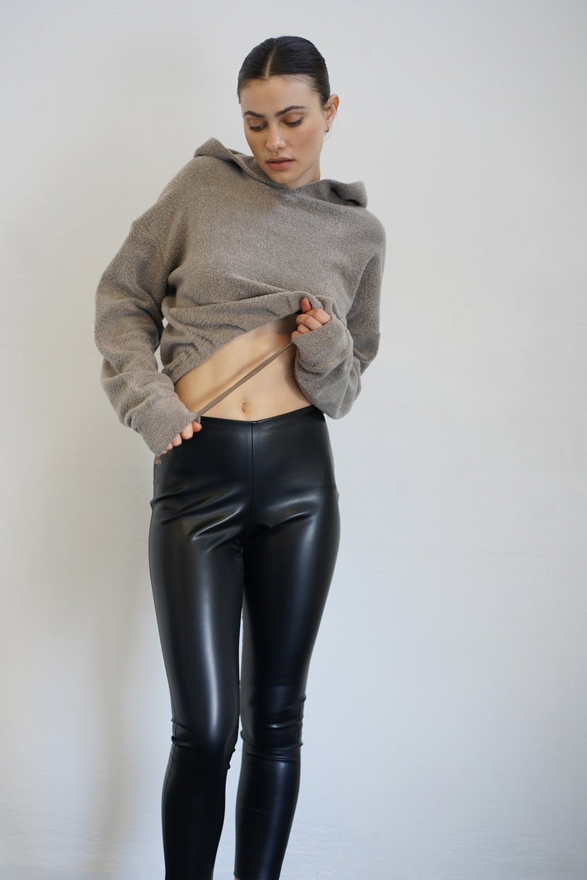 LNA Vegan Leather Legging in Black