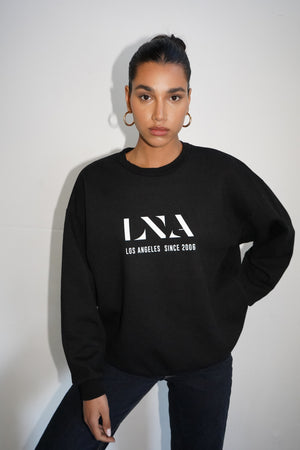LNA Anniversary Logo Sweatshirt in Black 