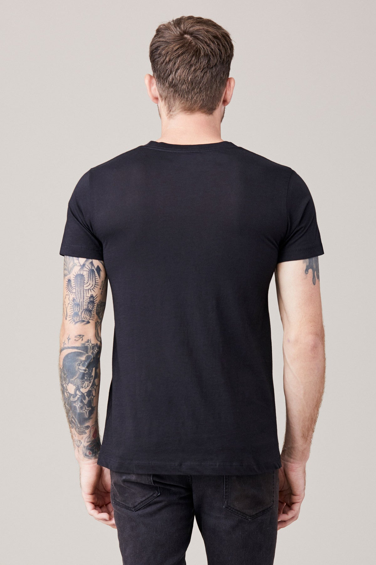 Men's Short Sleeve Crew - Black – LNA Clothing