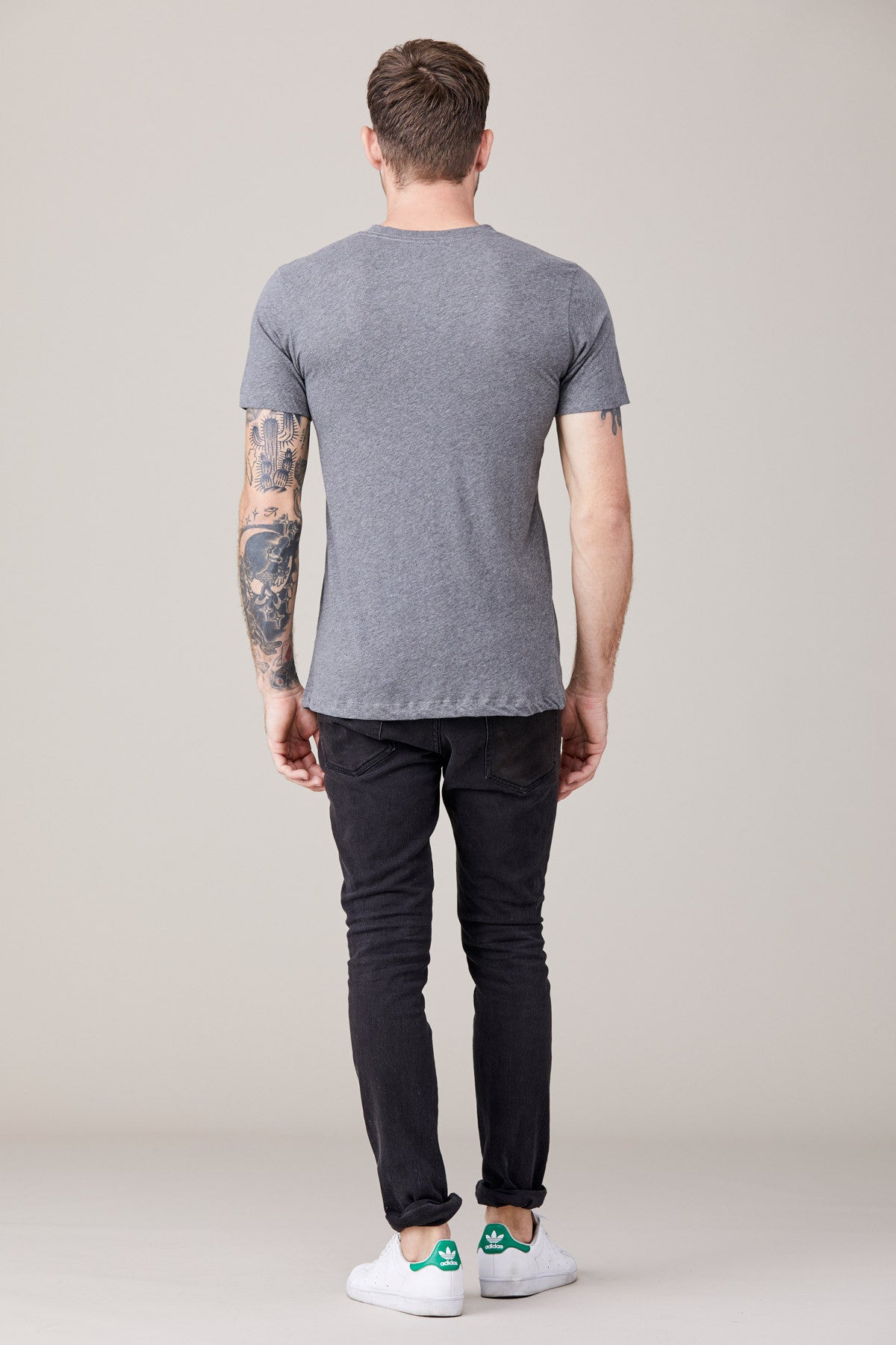 Men's Short Sleeve Crew - Heather Grey – LNA Clothing
