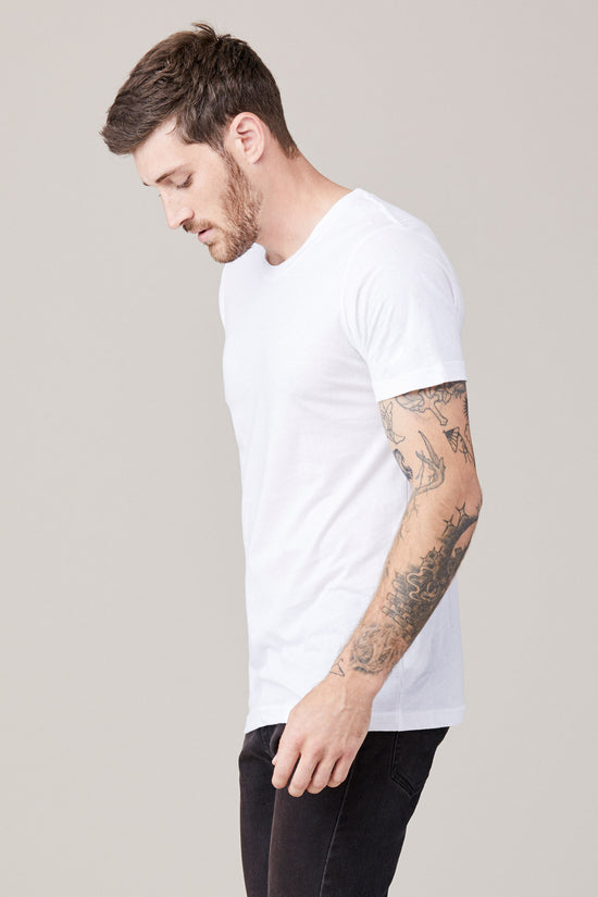 Kurzarm-Rundhalsshirt für Herren – Weiß