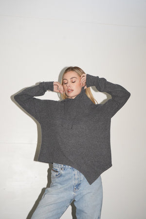 LNA Brushed Nev Hoodie in Pirate Black