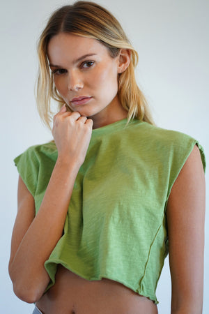 LNA Pivot Sleeveless in Meadow Green