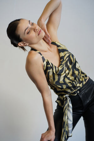 LNA Two Way Wrap Top in Odyssey
